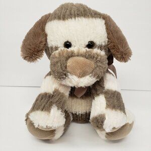 Inter American 11" Puppy Dog Gray Brown Cream Striped 2018 Plush